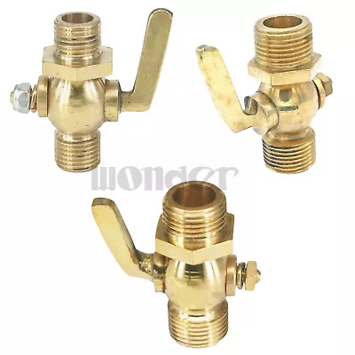 1/4  3/8  1/2  BSP Male Brass Drain Petcock Shut Off Valve Fuel Pressure Gauge • $5.68