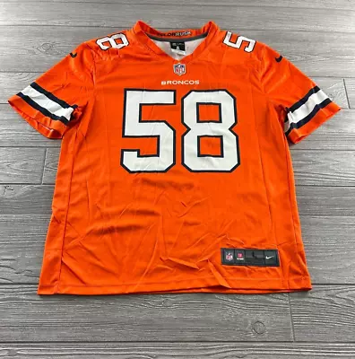 Nike Dri Fit Denver Broncos #58 Von Miller COLOR RUSH NFL Jersey Men’s Large • $19.54