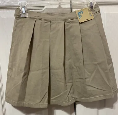 THERE ABOUTS Girls Khaki/Tan School Uniform Pleated Skort NWT Size 14 • $14.99