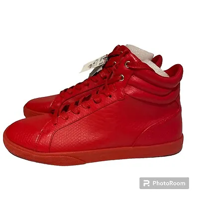 $49.90 • Buy Zara Man Men's High Top Sneakers Shoes Red Size EU42/ US9  Designer Hip Hop NEW