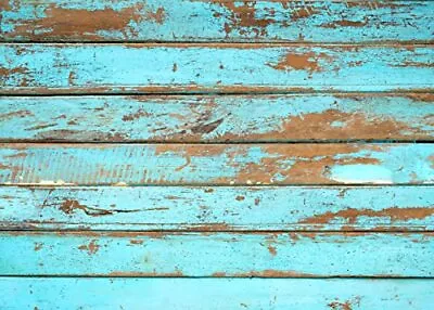 Alltten 7X5FT Wood Backdrops Blue Wood Floor Backdrop For Photography Birthda... • $18.59