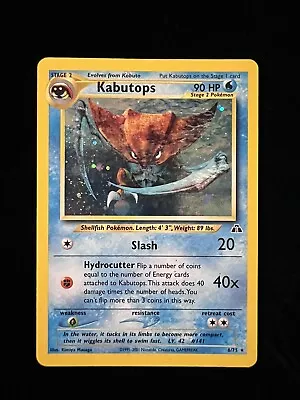 Pokémon TCG Kabutops Neo Discovery 6/75 Holo Unlimited Holo Rare • $0.99