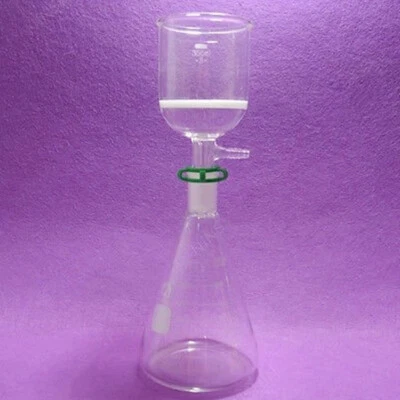 $48.77 • Buy Lab Filtering Flask Suction Vacuum 1000ml Buchner Funnel 350ml Kit Borosilicate