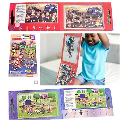 Melissa & Doug PAW Patrol Big Trucks 2x 15 Pieces Magnetic Jigsaw Puzzles NEW • $10.59