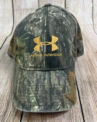 Under Armour Camo Mossy Oak Breakup Hunting Hat Adjustable Strap Size Large • $15