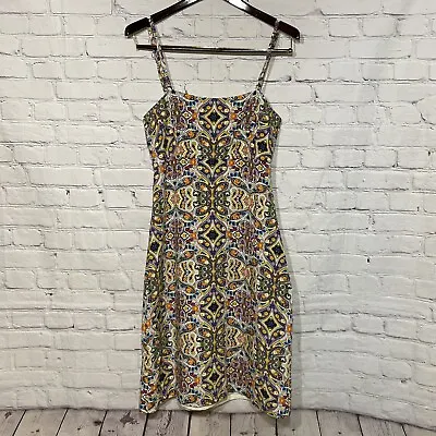 Vintage Moo....Moo Y2K Spaghetti Strap Abstract Dress Sz S/M (APPROX SIZE!) • $14.96