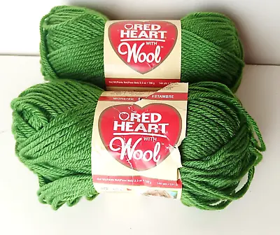 Wool Ease Lion Brand Yarn Dark Mink Brown Wool Blend Lot Of 2 Skeins Worsted • $14.95