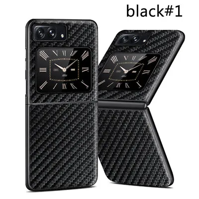 Luxury Carbon Fiber Feel Skin Slim Phone Case Cover For Motorola MOTO RAZR 2022 • $10.88