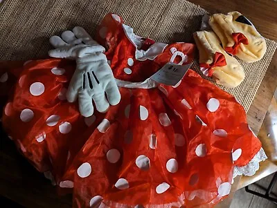 POTTERY BARN KIDS Minnie Mouse Baby Costume - 12-24 Mos - NWT • $65