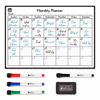 Monthly Magnetic Memo Notes Whiteboard For Home Office Task - A3 • £10.74