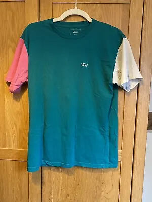 £10 • Buy Vans Colourblock T-shirt In Green Size Medium