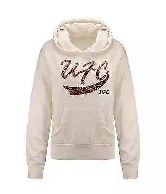 UFC Womens Script Pullover Hoodie Sweatshirt White X-Large • $36.80