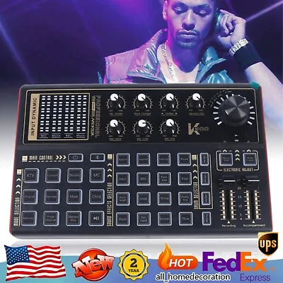 Bluetooth Sound Mixer Audio Sound Card Mixer Board Live Streaming Voice Changer • $39.90