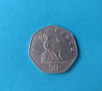 1982 Old Large Britannia 50p Fifty Pence 50 Coin Circulated Rare Elizabeth II UK • £4.49