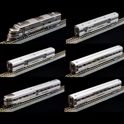 Kato 106090-DCC C. Burlington & Quincy EMD E5A Silver Streak Zephyr 6-Unit Set N • $329.99