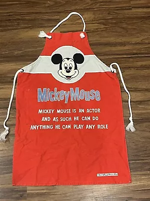Vtg Disney Productions Mickey Mouse Adult Sized Chef's Kitchen Apron Classic • $29.95