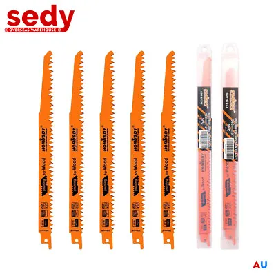 $14.99 • Buy 5pcs 300mm / 240mm Long Reciprocating Saw Blades 5TPI Wood Timber Pruning Tool