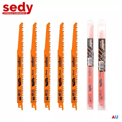 $17.99 • Buy 5pcs 300mm / 240mm Long Reciprocating Saw Blades 5TPI Wood Timber Pruning Tool