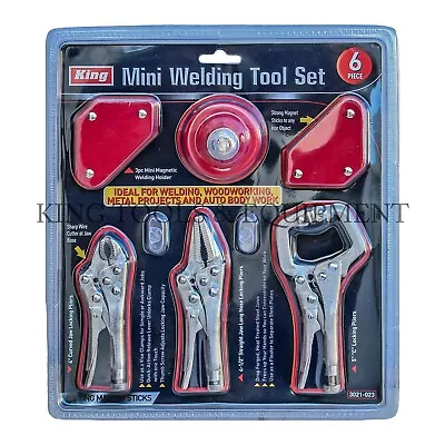 King 6pc Mini Welding Arrow Magnet Set Locking Welding Clamps • $19.95