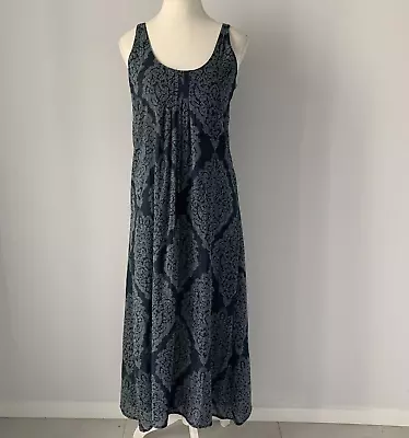 HUMIDITY Women's DRESS Size 8 -  100% COTTON Blue And White Print MAXI • $54.95