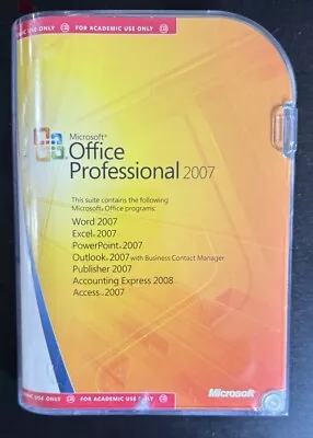 Office Professional 2007 Full Version & Product Key - For Academic Use Only • $38.99
