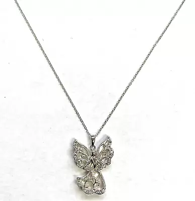 HSN Michael Anthony Jewelry Sterling Silver Mother Of Pearl Swirl Angel Necklace • $59.99