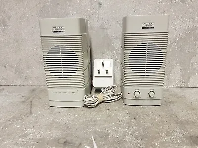 Altec Lansing Multimedia Computer Speaker System - White (ACS5) & AC/DC Adaptor  • £49.99