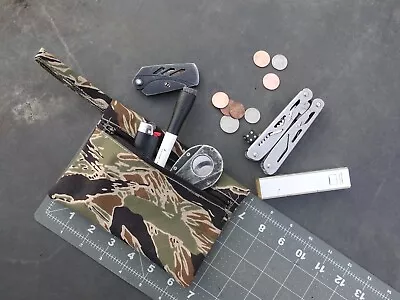 Tactical Vietnam Tiger Stripe Camo Tool Pouch Zipper Bag Multipurpose Accessory • $15