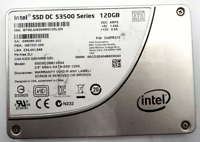 Intel DC S3500 Series SSDSC2BB120G4 2.5  120GB 6Gb/s SATA SSD • $10.99