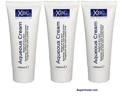 £5.49 • Buy XBC Aqueous Cream Relief Of Dry Skin Soothes Softens Moisturises Cream 100ml X 3