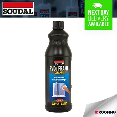 SOUDAL PVCu Frame Cleaner - Solvent Based Plastic Windows Doors - 1 Litre • £9.48