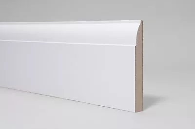 Skirting Board  White Primed MDF  Ovolo  144 X 18 X 4400mm • £5.99