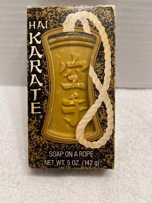 Vintage Hai Karate Soap On A Rope 5 Oz W/ Box (note: Soap Is Chipped) • $24