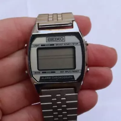 RARE Vintage Seiko Men's Digital Watch Wristwatch Alarm Chronograph A904-5199 NR • $22.50