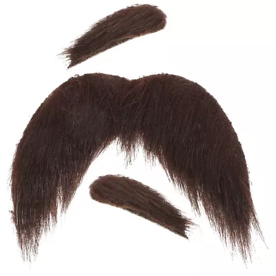  Old Man Beard Costume Adult Fake Mustache And Eyebrows Elder Aldult • £4.39