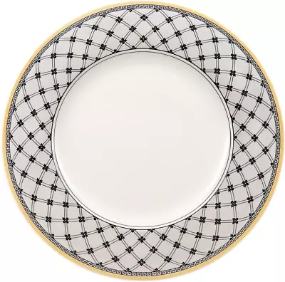 Audun Promenade Dinner Plate 10.5 In White/Gray/Yellow • $70.99