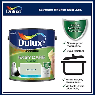£20.97 • Buy Dulux Easycare Kitchen Matt 2.5L - Willow Tree 
