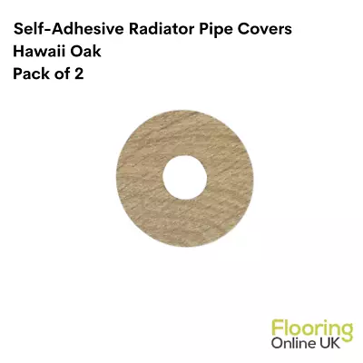 Laminate Radiator Pipe Rose Covers Self-Adhesive Pack Of 2 Hawaii Oak Shade • £10.99