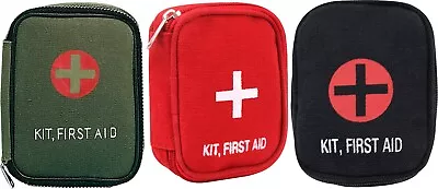 Mini First Aid Kit Cotton Canvas With Cross Side Zipper Mini Small Pouch • $8.99