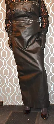 Fantastic So Sexy Floor Length  Black Real Leather  Dress/gown By Myleene Klass • £20