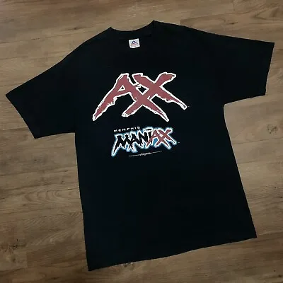 AAA (Y2K) 2000 Memphis Maniax XFL Football Tee “Black” (Size Large) • $49.99