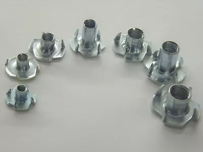 £1.45 • Buy T-NUTS - Zinc Plated FOUR PRONGED THREADED For WOODEN FURNITURE M4 M5 M6 M8 M10