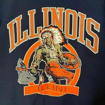 The Clothing Vault Vintage 80s Illinois Fighting Illini T-Shirt Unisex Cotton • $17.99