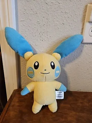 2015 Tomy Pokemon Minun Plush Stuffed Animal Plush Toy Yellow & Blue • $9.99