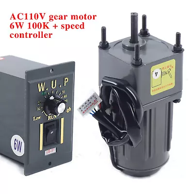 AC Gear Motor Electric+ Variable Speed Reduction Controller 13.5RPM Torque 1:100 • $49.40