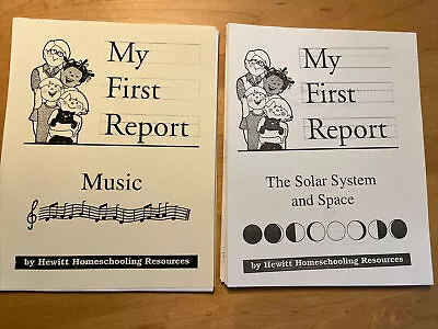 UNIT STUDY SET 2 MY FIRST REPORTS - Solar System & Music - Hewitt Homeschooling • $11