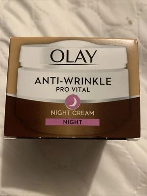 £9.50 • Buy Olay Anti-wrinkle Pro Vital Night Cream 50ml Mature Skin Anti-ageing New & Boxed