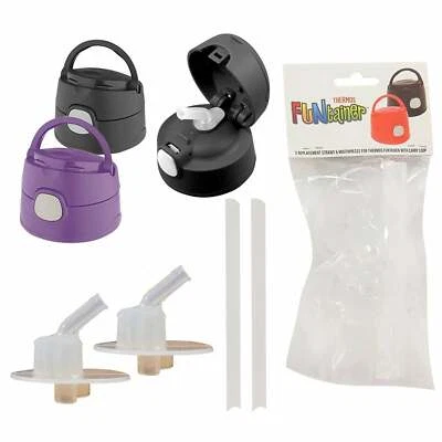 $7.75 • Buy Thermos Funtainer Replacement Mouthpiece And Straw 2 Pack For Bottles With Carry