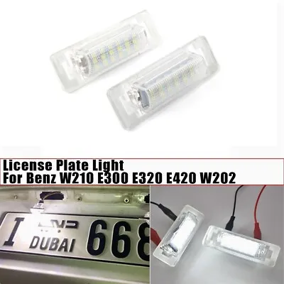 2x WHITE 18-SMD LED LICENSE PLATE LIGHTS FOR 1997-00 MERCEDES-BENZ C-CLASS W202 • $16.98