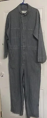 Vtg Orig. WORKWEAR Denim Herringbone  Coveralls Jumpsuit 44R 40x29 USA. RARE • $69.99